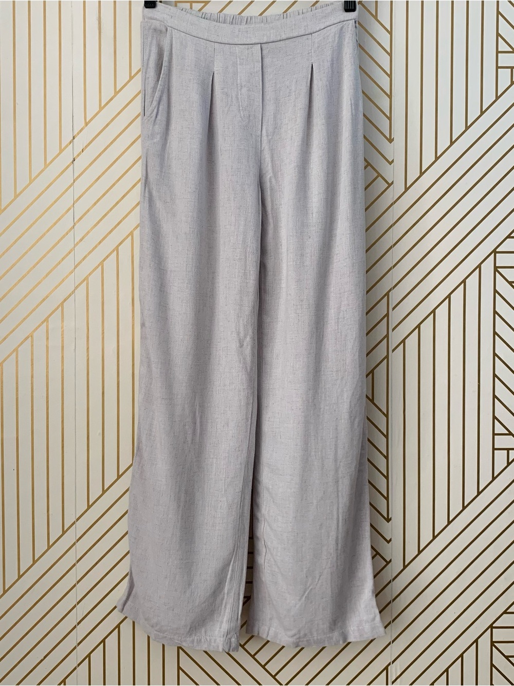 Originality 100% linen pleated wide leg trouser style pant Lagenlook lagen look